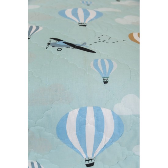 BIOKARPET Naf Naf Ballons 355 - Blue Bedspread