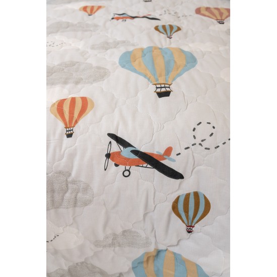 BIOKARPET Naf Naf Ballons 355 - Grey Bedspread
