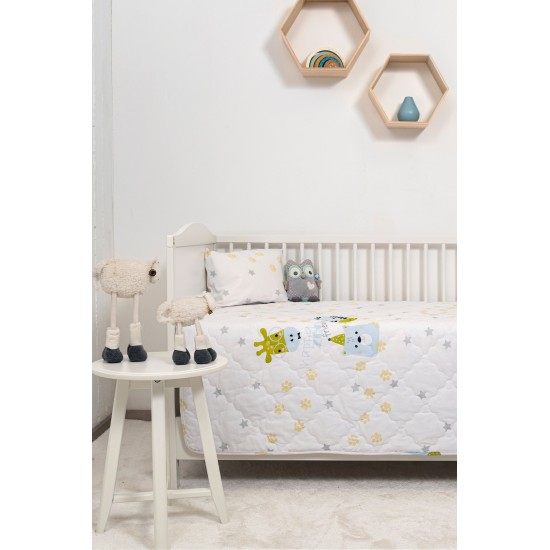 ΒΙΟΚΑΡΠΕΤ Naf Naf Little Zoo 301 - White Κουβερλί