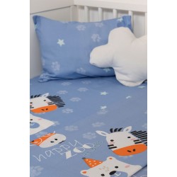 BIOKARPET Naf Naf Little Zoo 301 - Blue SET SHEETS
