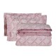 DAS HOME SHEETS SET DOUBLE CASUAL WITH RUBBER 5408 ΛΕΥΚΟ, PINK