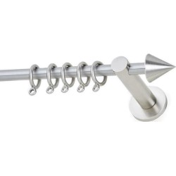 Anartisi Metal Curtain Rod Cono Polo Single Φ10mm Nickel Satined
