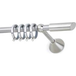 Anartisi Metal Curtain Rod Stilo  Flash Single Φ16mm Nickel Satined