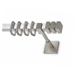 Anartisi Metal Curtain Rod Kythnos Single T20 Nickel Satined