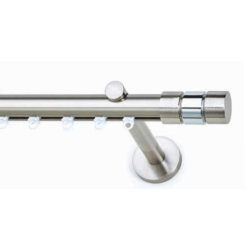Anartisi Σιδηρόδρομος αλουμινίου Ilios S1  Μονό 160cm Νικελ Σατινε