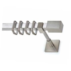 Anartisi Metal Curtain Rod Milos Single  T20 Nickel Satined
