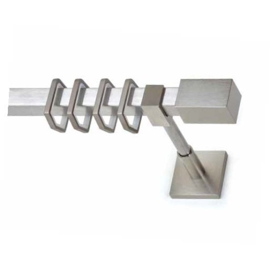 Anartisi Metal Curtain Rod Milos Single  T20 Nickel Satined