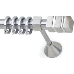 Anartisi Metal Curtain Rod Ammos Φ25 Nickel Satined