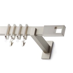 Anartisi Metal Curtain Rod Belmont Single Π30 Nickel Matt - Nickel