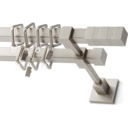 Anartisi Metal Curtain Rod Carter Double T20 Nickel Matt