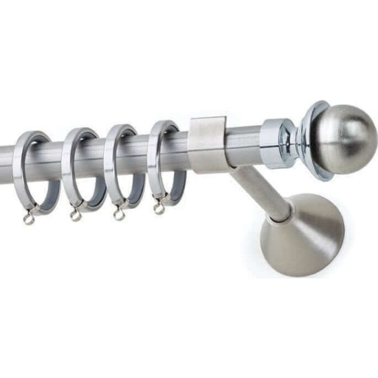 Anartisi Metal Curtain Rod Cronos Φ20 Nickel Satined