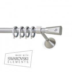 Anartisi Metal Curtain Rod Dream Strass Φ20 Nickel Satined