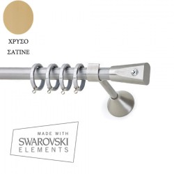 Anartisi Metal Curtain Rod Dream Strass Φ20 Polished Satined