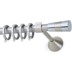 Anartisi Metal Curtain Rod Flato Φ20 Nickel Satined