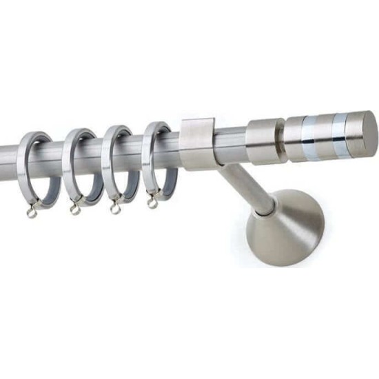 Anartisi Metal Curtain Rod Fox Φ20 Nickel Satined