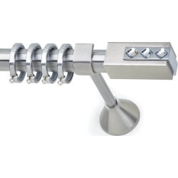 Anartisi Metal Curtain Rod  Champion Square  Φ25 Nickel Satined Anartisi Metal Curtain Rod  Champion Square  Φ25 Nickel Satined