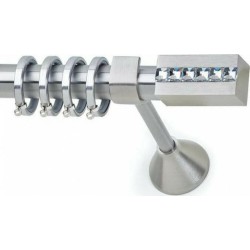 Anartisi Metal Curtain Rod Genius Strass  Φ25 Nickel Satined
