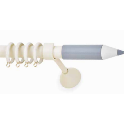 Anartisi Μεταλλικό Κουρτινόξυλο Pencil Μονό Φ25mm 160cm Εκρού / Γκρι Παιδικό
