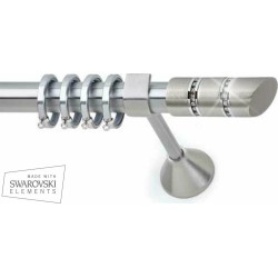 Anartisi Metal Curtain Rod Posidon Φ25 Nickel Satined
