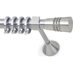 Anartisi Metal Curtain Rod  Ravena Strass Φ25 Nickel Satined