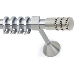 Anartisi Metal Curtain Rod Rigoto Strass Φ25 Nickel Satined