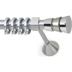 Anartisi Μεταλλικό Κουρτινόξυλο Triplo Φ25 Νικελ Σατινε
