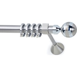 Anartisi Metal Curtain Rod  Iso Φ25 Nickel Satined