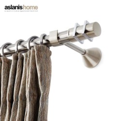 Anartisi Inox curtain rod Spirala Φ25 Nickel Satined