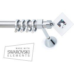 Anartisi Metal Curtain Rod  Ermis Plexi   Φ25 Nickel Satined / Chrome