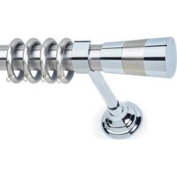 Anartisi Metal Curtain Rod Flato Φ35 Nickel Satined - Chrome