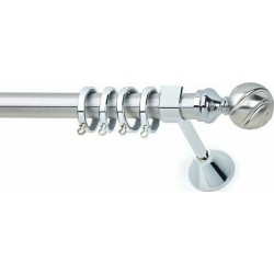 Anartisi Metal Curtain Rod  Ilussion  Φ25 Nickel Satined / Chrome