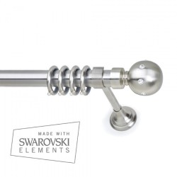 Anartisi Metal Curtain Rod  Liberty Strass Φ35  Nickel Satined 