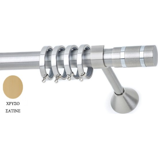 Anartisi Metal Curtain Rod  Lion Φ30  Polished Satined