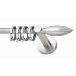 Anartisi Metal Curtain Rod Magic Polo Single Φ16mm Nickel Satined