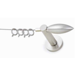 Anartisi Metal Curtain Rod Magic Single Nickel Satined / Wire Rope