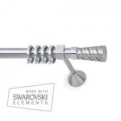 Anartisi Metal Curtain Rod  Panama 3 Φ25 Nickel Satined 