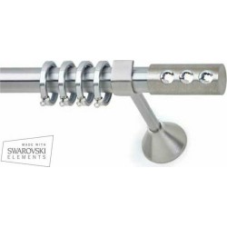 Anartisi Metal Curtain Rod Spot Strass Φ25 Nickel Satined