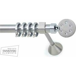 Anartisi Metal Curtain Rod  Star Φ25 Nickel Satined 