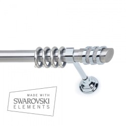 Anartisi Metal Curtain Rod  Status Strass Φ35  Nickel Satined - Chrome