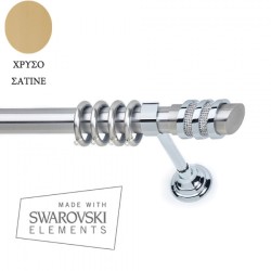 Anartisi Metal Curtain Rod  Status Strass Φ35  Polished Satined