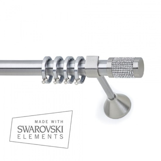 Anartisi Metal Curtain Rod  Strass One Φ25 Nickel Satined