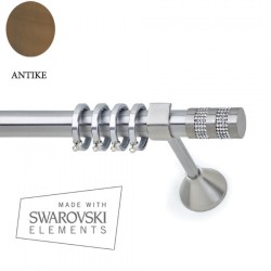 Anartisi Metal Curtain Rod  Strass Two Φ25 Nickel Bronzed