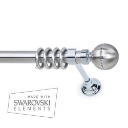Anartisi Metal Curtain Rod  Venere Strass Φ35  Nickel Satined - Chrome