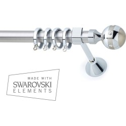 Anartisi Metal Curtain Rod Iso Strass Φ25 Nickel Satined / Chrome