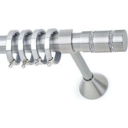 Anartisi Metal Curtain Rod  Lion Strass Φ30  Nickel Satined