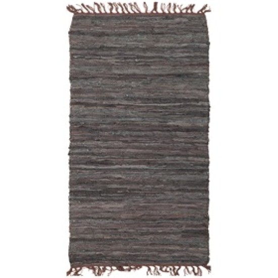 LEATHER RUG SOLID 130227-02C / Coffee - 67102 LEATHER RUG SOLID 130227-02C / Coffee