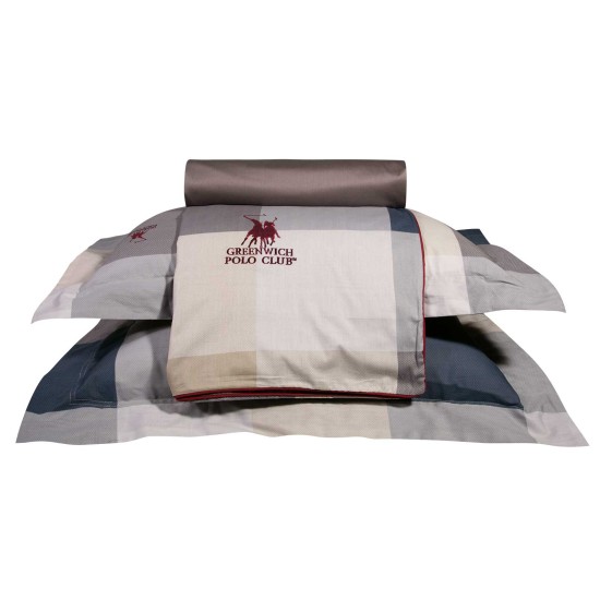 GREENWICH POLO CLUB SHEETS SET QUEEN 2164 GRAY, BROWN, BEIGE