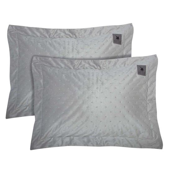 GREENWICH POLO CLUB PAIR OF PILLOWCASES 3430 SILVER