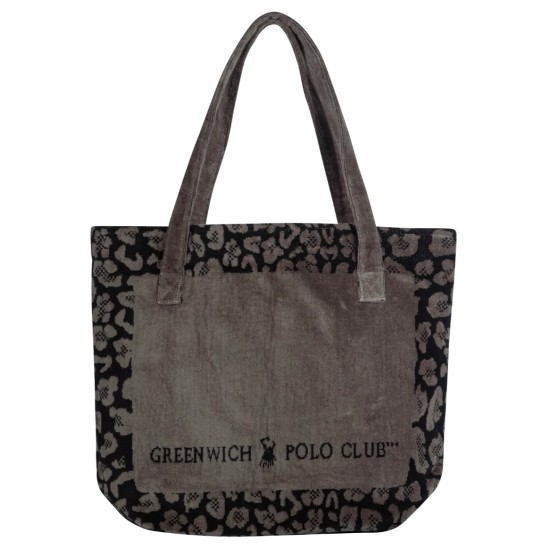 GREENWICH POLO CLUB BEACH BAG  55Χ40 3862 BROWN, TWINE