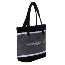GREENWICH POLO CLUB BEACH BAG 55Χ40 3865 GRAY, WHITE, BLACK